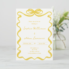Gelbstreifen Hochzeit Whimsical Einladung