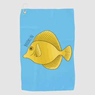 Gelbtang-Cartoon Golfhandtuch