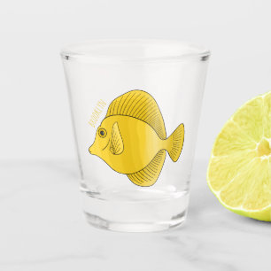 Gelbtang-Cartoon Schnapsglas