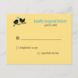 Gelbvögel uAwg RSVP Karte