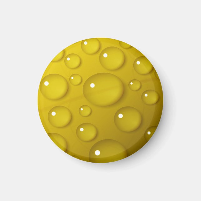 Gelbwassertropfen Hintergrund Magnet (Vorne)