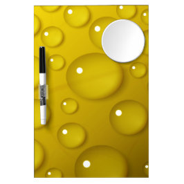 Gelbwassertropfen Hintergrund Trockenlöschtafel Mit Spiegel