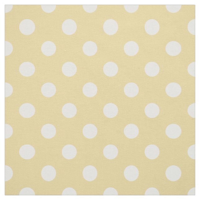 Gelbweiße Polka-Punkte Muster Stoff (Muster)