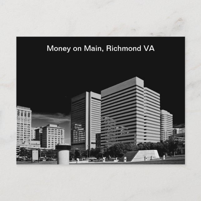 Geld auf Main, Richmond Virginia Postkarte (Vorderseite)