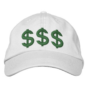 $$ $$ Geld auf Mein Mind Dollar Zeichen bestickt H Bestickte Kappe