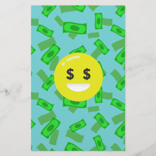 Geld-augen-Emoji Briefpapier