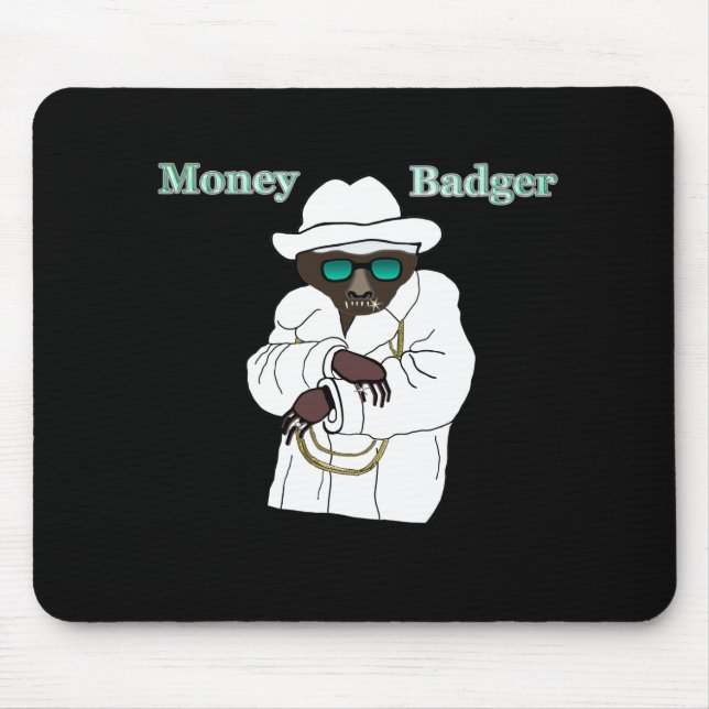 Geld-Dachs Mousepad (Vorne)