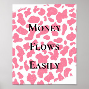 Geld fließt leicht Geld Affirmation Manifestation Poster