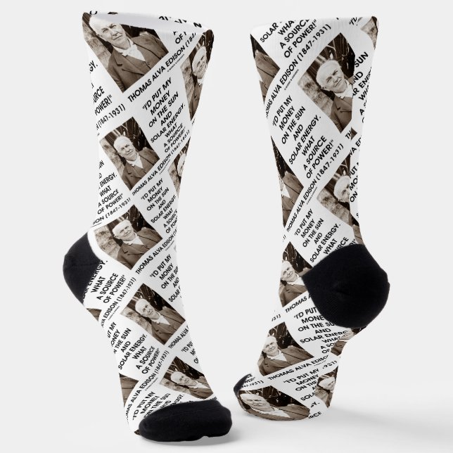 Geld für den Sun Solar Energy Power Edison Qte Socken (Gewinkelt)