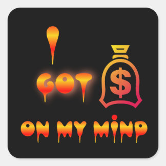 Geld für mich quadratischer aufkleber