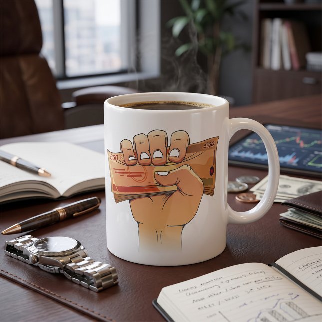 Geld halten kaffeetasse (Von Creator hochgeladen)