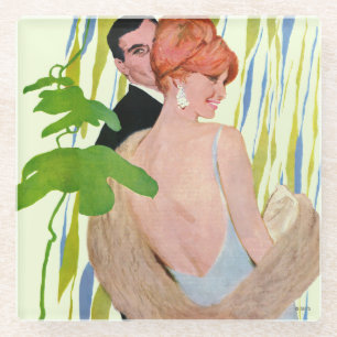 Geld im Kopf Glasuntersetzer