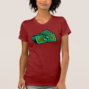 Geld in der Front, Reißwolf in der Rückseite T-Shirt