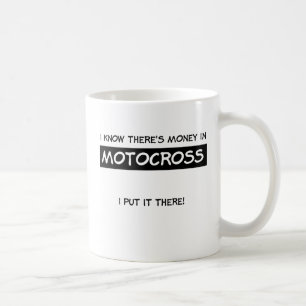 Geld in der Motocross Dirt Bike Tasse