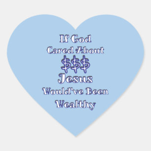 Geld ist nicht alles Herz-Aufkleber