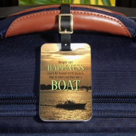 Geld kann kein glückliches Boot am Hafen kaufen Gepäckanhänger