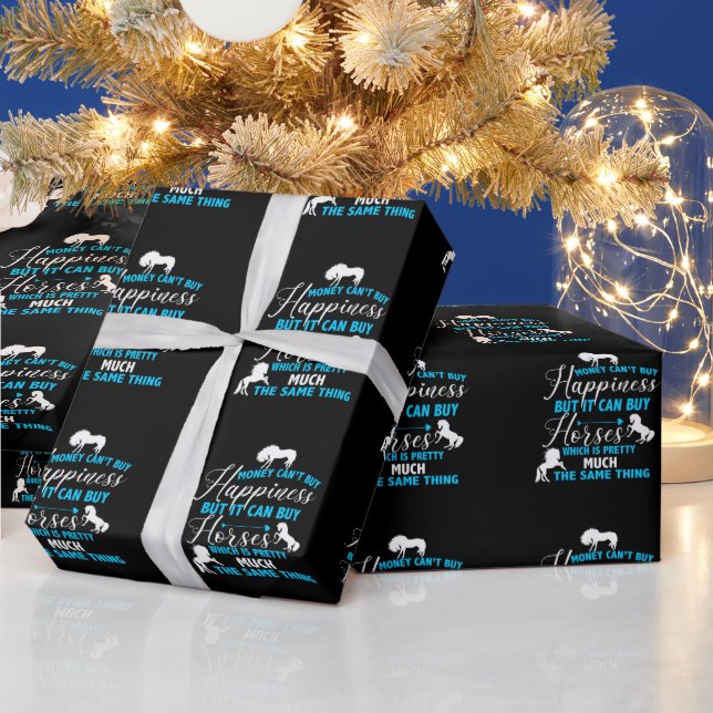 Geld kann Pferde Blue kaufen Geschenkpapier (Feiertage)