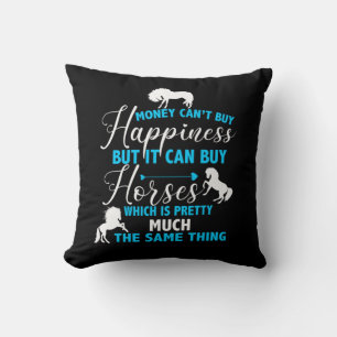 Geld kann Pferde Blue kaufen Kissen