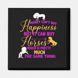 Geld kann Pferde Lila gelb kaufen Magnet