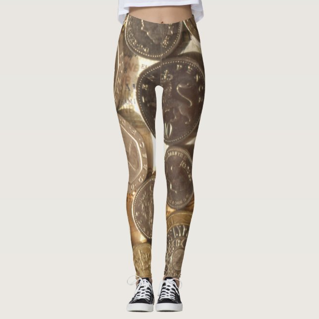 Geld Leggings (Vorderseite)