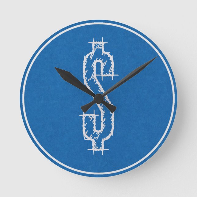 Geld machen runde wanduhr (Vorderseite)