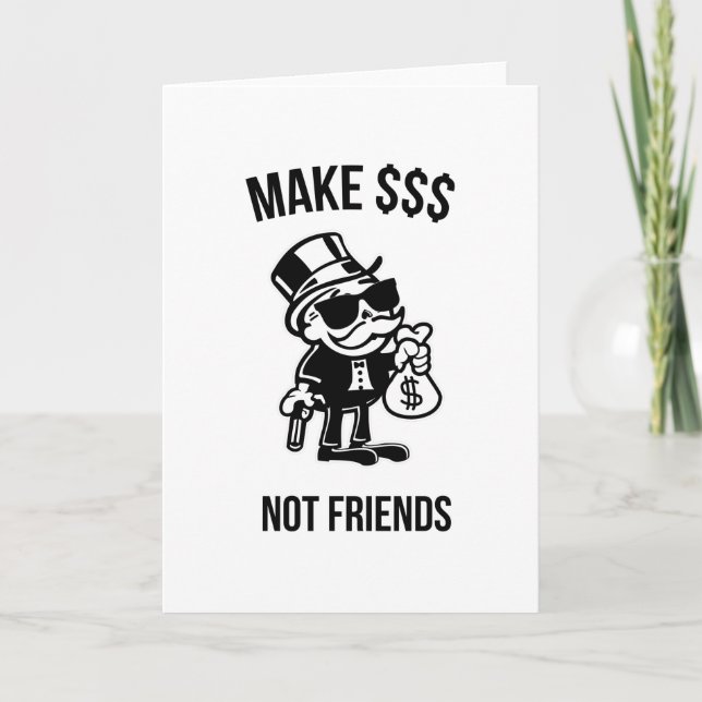 Geld macht Aktien kapitalistische Anleger Karte (Vorderseite)