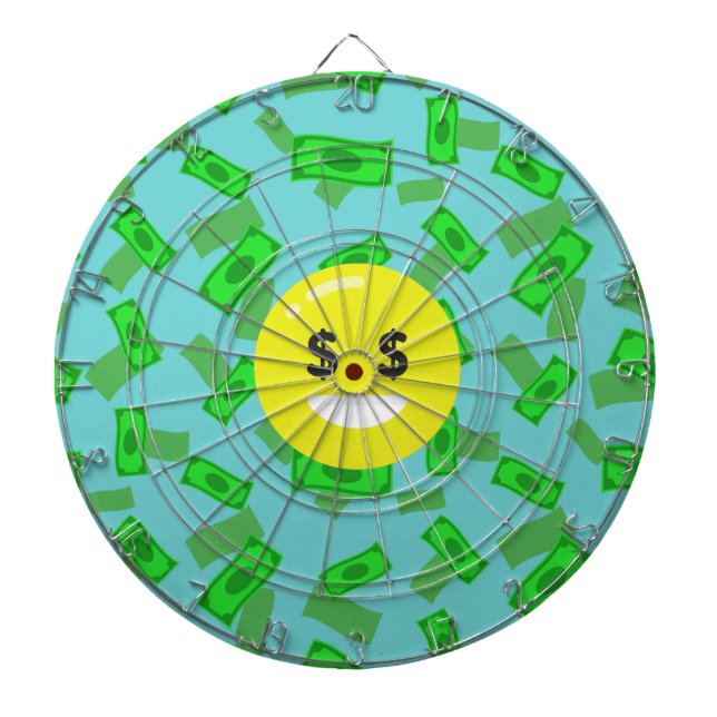 Geld mit Augen Emoji Dartscheibe (vorne)