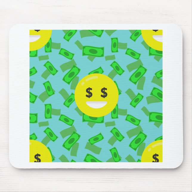 Geld mit Augen Emoji Mousepad (Vorne)