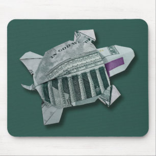 Geld Origami $50 Schildkröte Mousepad