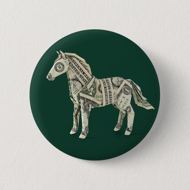 Geld Origami Pferd Button (Vorderseite)