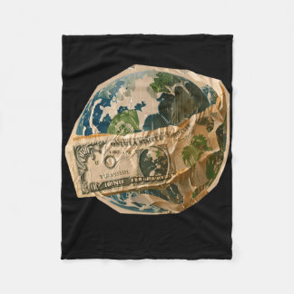 Geld regiert die Welt Fleecedecke