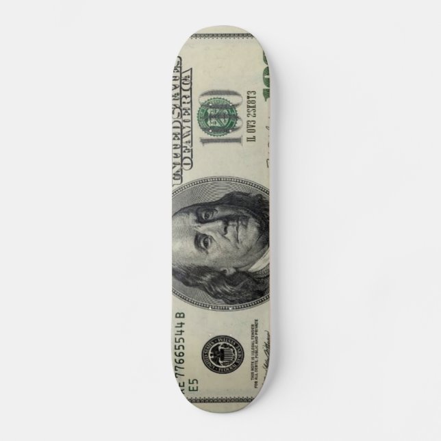 Geld Skateboard (Vorderseite)