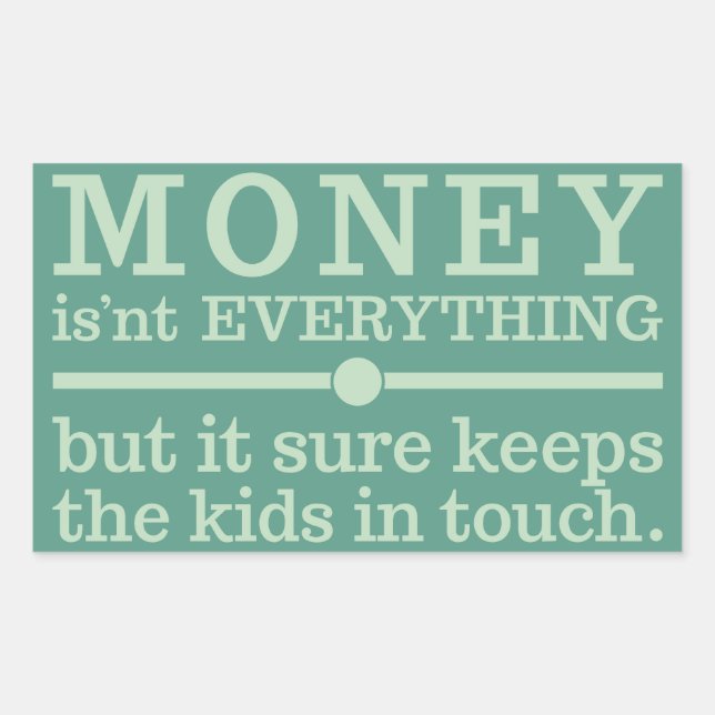 GELD-Sticker Rechteckiger Aufkleber (Vorderseite)