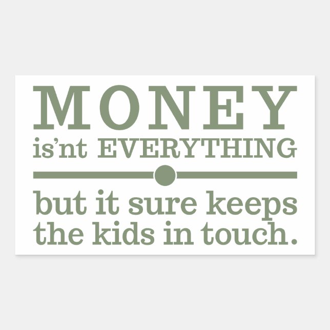 GELD-Sticker Rechteckiger Aufkleber (Vorderseite)