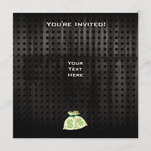 Geld-Taschen; Schroff Einladung