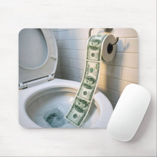 Geld Toilettenpapierrolle Mousepad