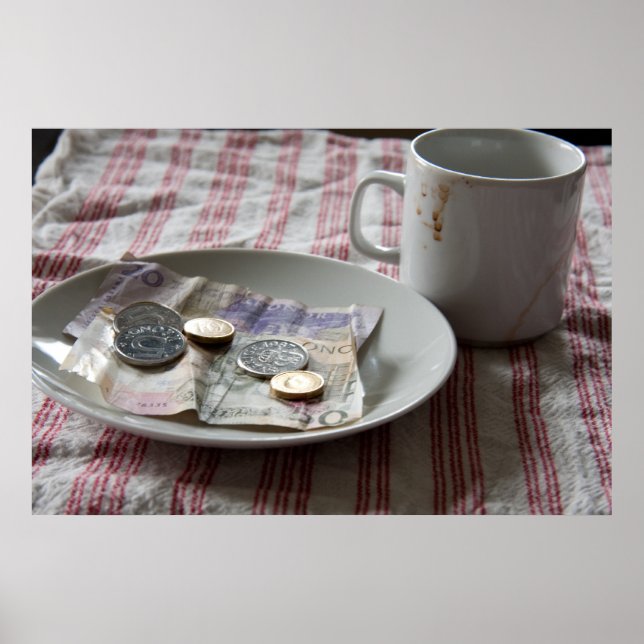 Geld und Kaffee Poster (Vorne)