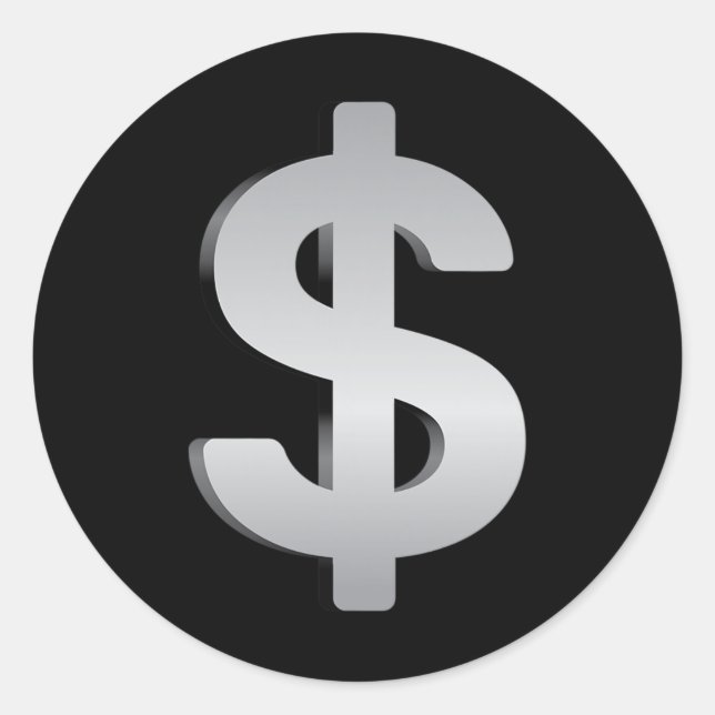 Geld und Währung Runder Aufkleber (Vorderseite)