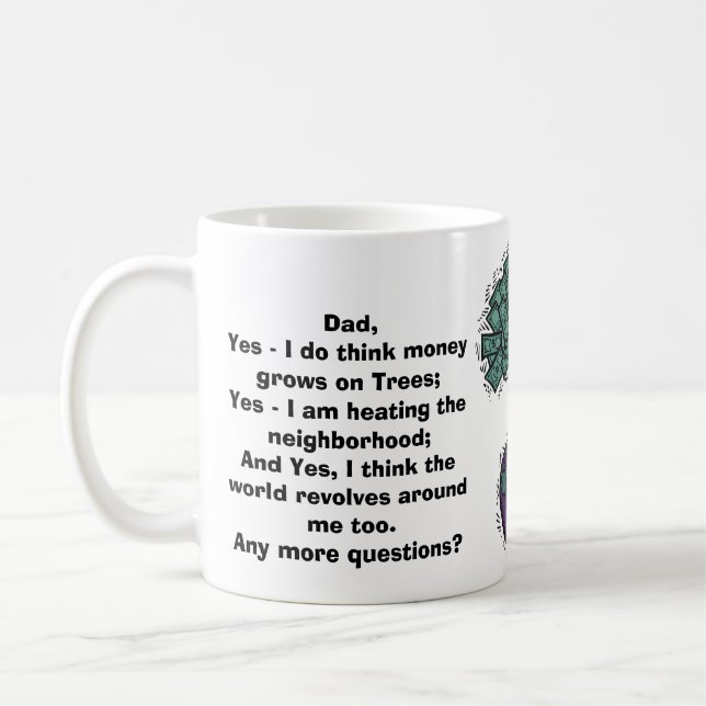 Geld wächst auf Bäumen Tasse (Links)