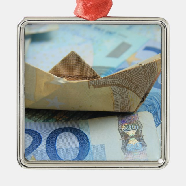 Geld wächst in Bäumen! Ornament Aus Metall (Vorne)