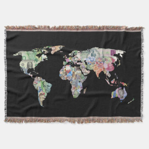 Geld-Weltkarte Finanzen Land Symbol Business Cu Decke