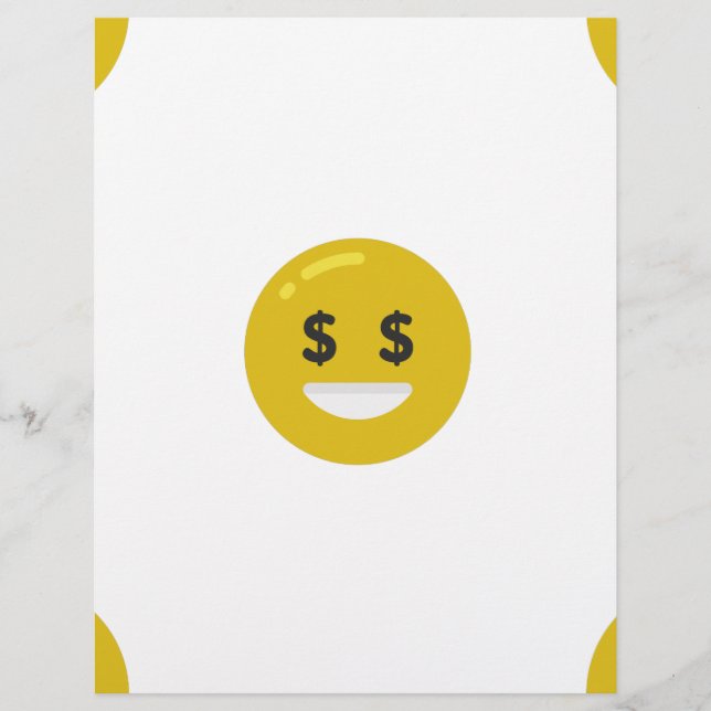 Geldauge Emoji (Vorderseite)