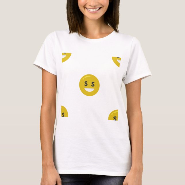 Geldauge Emoji T-Shirt (Vorderseite)