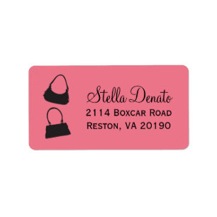 Geldbeutel-Adressen-Etiketten - dunkles Rosa Adressaufkleber