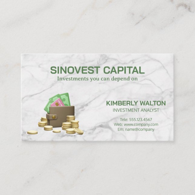 Geldbeutel | Bargeld | Münzen | Gutschrift Visitenkarte (Vorderseite)