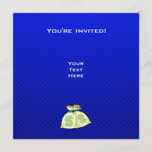Geldbeutel;Blau Einladung