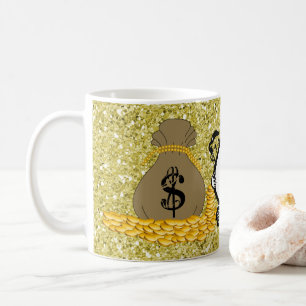 Geldbeutel Gold Imitate Glitzer Tasse