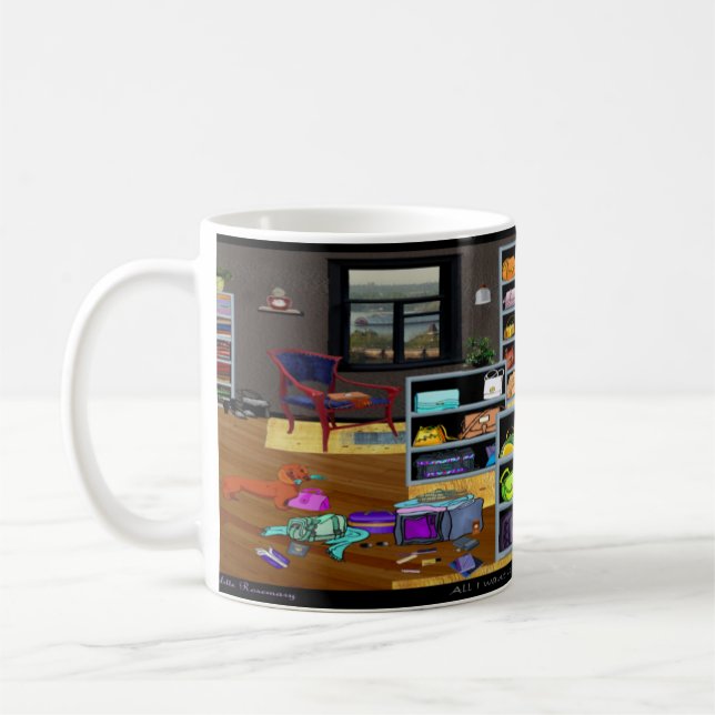 Geldbeutel-Raum-Tasse Kaffeetasse (Links)