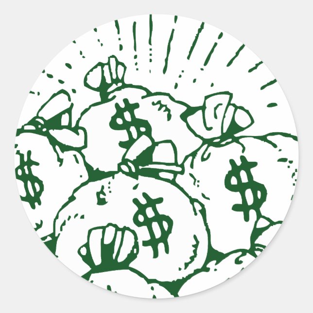 Geldbeutel! Runder Aufkleber (Vorderseite)