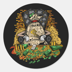 Geldbeutel Runder Aufkleber